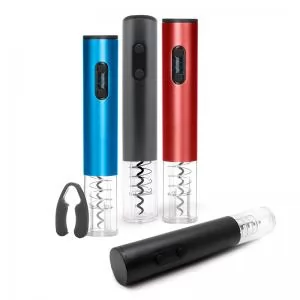 Abridor Saca-Rolhas Automático Personalizado | Dimensões (L x A x P): 4.5 x 25.2 x 4.8 | Peso = 290 g