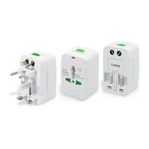 Adaptador de Tomada Universal Personalizado | Dimensões (L x A x P): 5.5 x 8.4 x 3.9 | Peso = 95 g