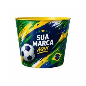 Balde de Pipoca Personalizado | Dimensões (L x A x P): 13.0 x 9.5 x 10.1 | Peso = 36 g