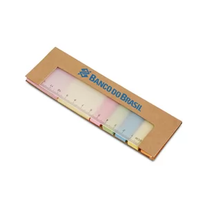 Bloco de Anotações com Autocolantes Personalizado | Dimensões (L x A x P): 15.9 x 5.0 x 0.3 | Peso = 22 g