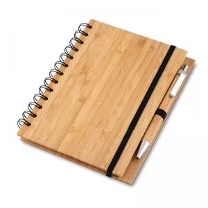 Bloco de Anotações com Pautas e Caneta Personalizado | Dimensões (L x A x P): 14.7 x 18.0 x 1.4 | Peso = 205 g