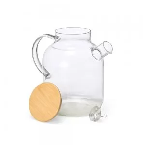 Bule Chaleira de Vidro Personalizada | Dimensões (L x A x P): 21.0 x 18.5 x 0.0 | Peso = 410 g