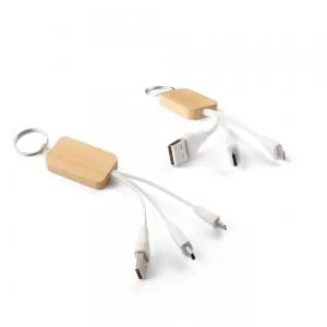 Cabo USB com 2 Saídas Personalizado | Dimensões (L x A x P): 19.8 x 2.9 x 1.1 | Peso = 25 g