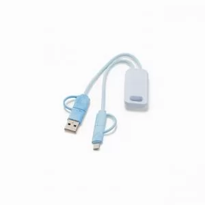 Cabo USB com 6 Saídas Personalizado | Dimensões (L x A x P): 18.0 x 0.8 x 2.5 | Peso = 20 g