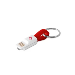 Cabo USB com Conector 2 em 1 Personalizado | Dimensões (L x A x P): 1.2 x 7.2 x 1.0 | Peso = 6 g
