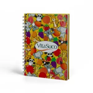Caderno com Laminação Brilho Personalizado | Dimensões (L x A x P): 17.0 x 24.0 x 0.0 | Peso = 407 g