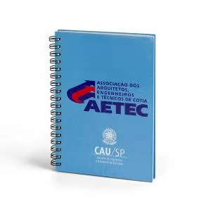 Caderno com Laminação Brilho Personalizado | Dimensões (L x A x P): 21.0 x 28.0 x 0.0 | Peso = 585 g