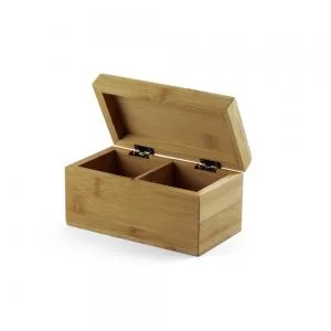 Caixa de Bambu para Sachês de Chá Personalizada | Dimensões (L x A x P): 16.0 x 8.7 x 7.8 | Peso = 343 g