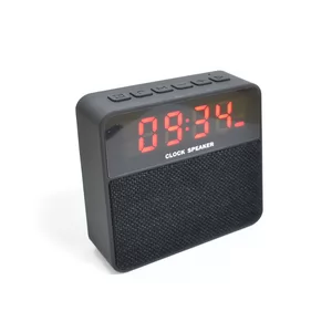 Caixa de Som com Relógio Digital Personalizada | Dimensões (L x A x P): 3.5 x 10.8 x 10.8 | Peso = 257 g