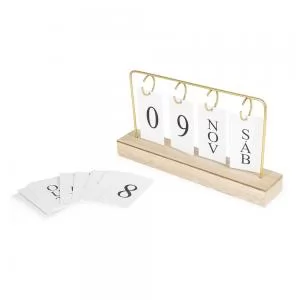Calendário Permanente Personalizado | Dimensões (L x A x P): 29.3 x 16.0 x 5.4 | Peso = 272 g
