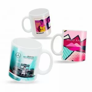 Caneca de Porcelana Personalizada | Dimensões (L x A x P): 12.1 x 9.8 x 8.2 | Peso = 350 g