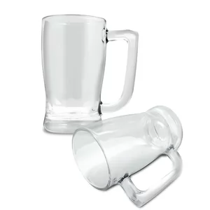 Caneca de Vidro Personalizada 340ml | Dimensões (L x A x P): 7.7 x 13.2 x 11.5 | Peso = 510 g