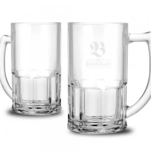 Caneca de Vidro Personalizada para Chopp e Cerveja – 340ml | Dimensões (L x A x P): 11.2 x 13.2 x 7.4 | Peso = 480 g