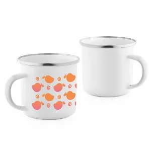 Caneca Esmaltada Personalizada | Dimensões (L x A x P): 11.3 x 8.0 x 8.8 | Peso = 130 g