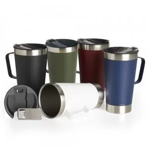 Caneca Térmica Personalizada | Dimensões (L x A x P): 11.8 x 17.3 x 11.8 | Peso = 360 g