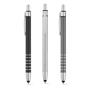 Caneta  de Metal com Ponteira Touch | Dimensões (L x A x P): 1.2 x 14.3 x 1.0 | Peso = 16 g