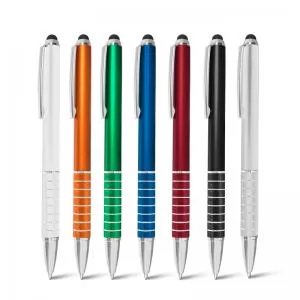 Caneta com Ponteira Touch Personalizada | Dimensões (L x A x P): 1.3 x 14.0 x 0.9 | Peso = 16 g