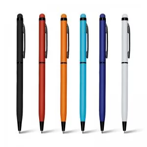 Caneta De Metal Com Ponteira Touch Personalizada | Dimensões (L x A x P): 0.9 x 13.5 x 0.7 | Peso = 11 g