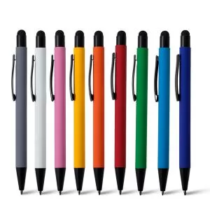 Caneta de Metal com Ponteira Touch Personalizada | Dimensões (L x A x P): 1.4 x 14.5 x 1.0 | Peso = 20 g
