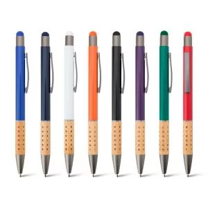 Caneta de Metal com Ponteira Touch Personalizada | Dimensões (L x A x P): 1.4 x 14.5 x 1.1 | Peso = 15 g