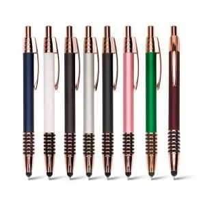 Caneta de Metal com Ponteira Touch Personalizada | Dimensões (L x A x P): 1.5 x 14.0 x 1.2 | Peso = 20 g