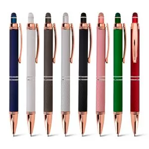 Caneta de Metal com Ponteira Touch Personalizada | Dimensões (L x A x P): 1.5 x 14.0 x 1.2 | Peso = 20 g