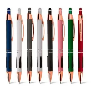 Caneta de Metal com Ponteira Touch Personalizada | Dimensões (L x A x P): 1.4 x 14.1 x 1.2 | Peso = 20 g