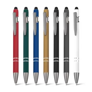 Caneta de Metal com Ponteira Touch Personalizada | Dimensões (L x A x P): 1.2 x 14.5 x 1.0 | Peso = 20 g