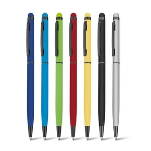 Caneta de Metal com Ponteira Touch Personalizada | Dimensões (L x A x P): 1.0 x 13.5 x 0.8 | Peso = 10 g