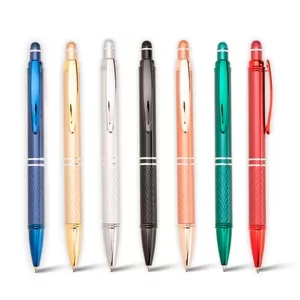 Caneta de Metal com Ponteira Touch Personalizada | Dimensões (L x A x P): 1.5 x 13.9 x 0.0 | Peso = 19 g