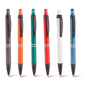 Caneta de Metal com Ponteira Touch Personalizada | Dimensões (L x A x P): 1.6 x 13.9 x 0.0 | Peso = 19 g