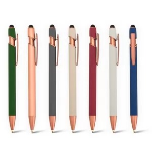 Caneta de Metal com Ponteira Touch Personalizada | Dimensões (L x A x P): 1.4 x 14.2 x 0.0 | Peso = 17 g