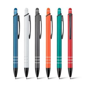 Caneta de Metal com Ponteira Touch Personalizada | Dimensões (L x A x P): 1.4 x 14.3 x 0.0 | Peso = 20 g