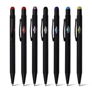 Caneta de Metal com Ponteira Touch Personalizada | Dimensões (L x A x P): 1.4 x 14.5 x 1.0 | Peso = 20 g