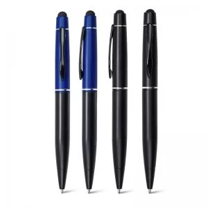 Caneta de Metal com Ponteira Touch Personalizada | Dimensões (L x A x P): 1.2 x 13.9 x 1.3 | Peso = 19 g