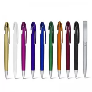 Caneta de Plástico Personalizada | Dimensões (L x A x P): 3.6 x 14.7 x 1.3 | Peso = 10 g