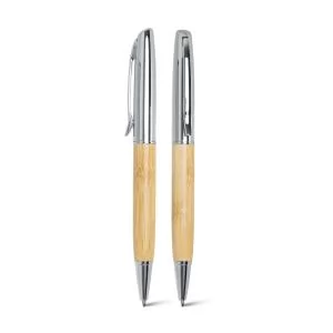 Caneta Ecológica de Bambu Personalizada | Dimensões (L x A x P): 1.5 x 14.5 x 1.2 | Peso = 25 g