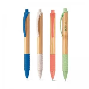 Caneta ecológica de Bambu Personalizada | Dimensões (L x A x P): 1.1 x 14.2 x 1.2 | Peso = 10 g