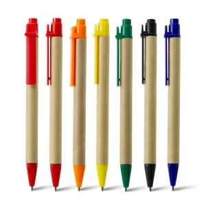 Caneta Ecológica Reciclável Personalizada | Dimensões (L x A x P): 13.8 x 1.4 x 1.1 | Peso = 8 g