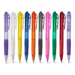 Caneta Plástica Personalizada | Dimensões (L x A x P): 1.6 x 13.8 x 1.0 | Peso = 10 g