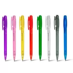 Caneta Plástica Personalizada | Dimensões (L x A x P): 1.6 x 13.6 x 1.4 | Peso = 8 g