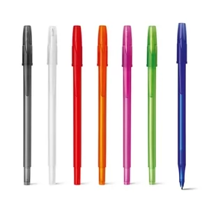 Caneta Plástica Translúcida Personalizada | Dimensões (L x A x P): 0.9 x 15.1 x 0.8 | Peso = 8 g