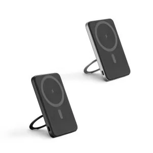 Carregador por indução Wireless Power Bank 5000mAh Personalizado | Dimensões (L x A x P): 9.5 x 11.0 x 2.0 | Peso = 120 g