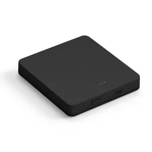 Carregador Power Bank 5000mAh Personalizado | Dimensões (L x A x P): 6.9 x 7.4 x 1.5 | Peso = 150 g