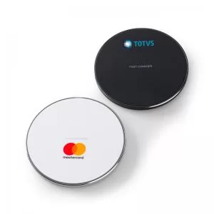 Carregador Wireless Personalizado | Dimensões (L x A x P): 6.0 x 9.8 x 9.8 | Peso = 62 g