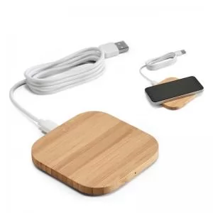 Carregador Wireless Personalizado | Dimensões (L x A x P): 9.2 x 9.2 x 0.9 | Peso = 47 g