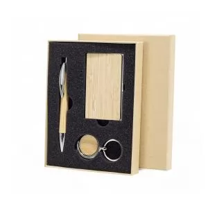 Conjunto com 3 Peças Personalizado | Dimensões (L x A x P): 14.0 x 2.7 x 18.5 | Peso = 175 g