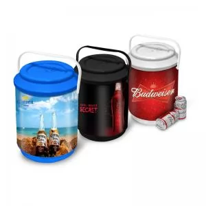 Cooler para 10 Latas Personalizado | Dimensões (L x A x P): 21.7 x 31.0 x 21.7 | Peso = 923 g