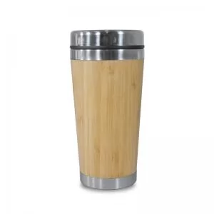 Copo Revestido em Bambu Personalizado | Dimensões (L x A x P): 8.4 x 17.5 x 8.4 | Peso = 193 g