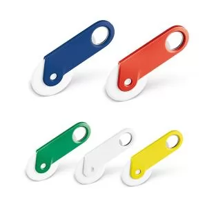 Cortador de Pizza com Abridor de Garrafa Personalizado | Dimensões (L x A x P): 6.2 x 13.1 x 0.8 | Peso = 30 g